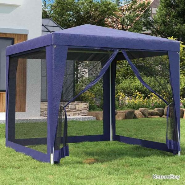 Tente de fte avec 4 parois latrales en maille Bleu 2,5x2,5 m alsavelo