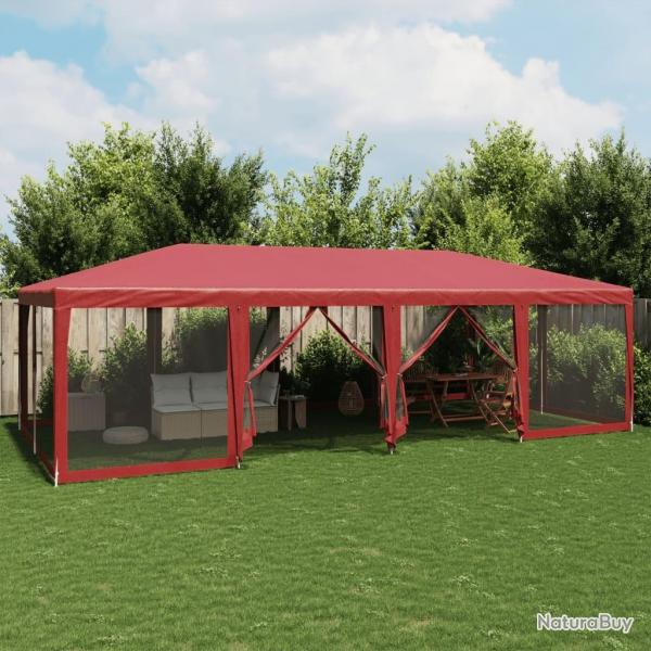 Tente de fte avec 12parois latrales en maille rouge 8x4m PEHD alsavelo