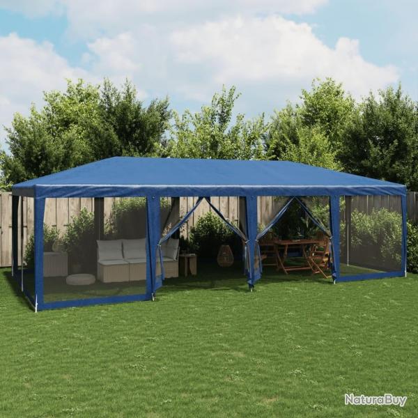Tente de fte avec 12 parois latrales en maille bleu 8x4m PEHD alsavelo