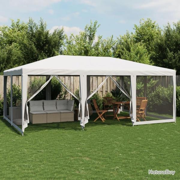 Tente de fte avec 10parois latrales en maille blanc 6x4m PEHD alsavelo