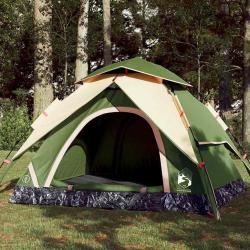 Tente de camping à dôme 3 personnes vert libération rapide alsavelo