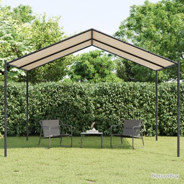 Tente  auvent beige 4x4 m acier et tissu alsavelo
