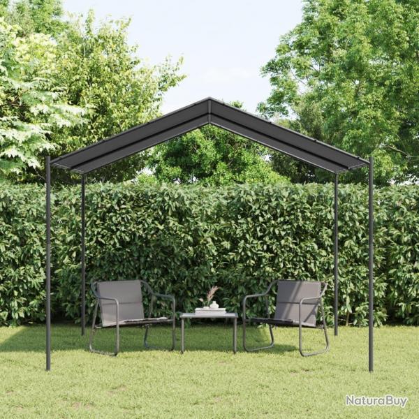 Tente  auvent anthracite 3x3 m acier et tissu alsavelo