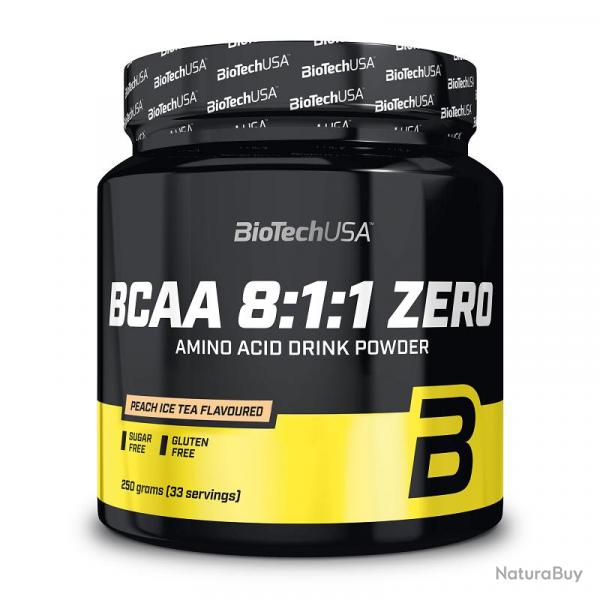 BIOTECH BCAA8:1:1 ZERO - Acides amins sans sucre Th glac pche