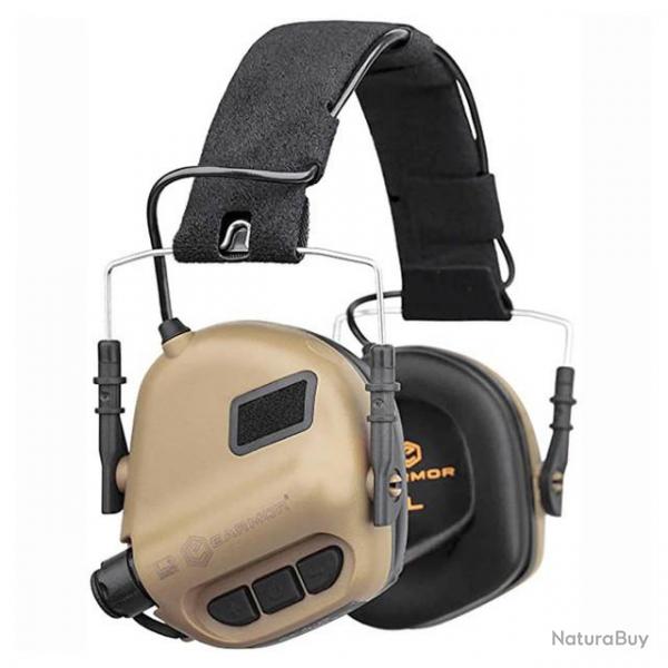 Casque antibruit lectronique - EARMOR M31 Coyote