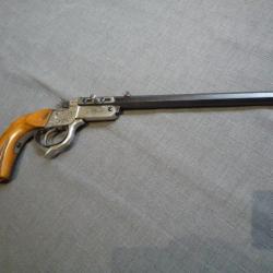 rare et superbe grand pistolet de salon,tir cal 9mm flobert, système d'ouverture original