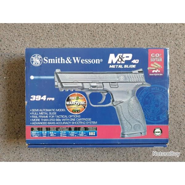 Pistolet SMITH & WESSON CO2 billes plastiques 6 mm BB