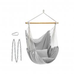 Fauteuil suspendu chaise suspendue déco maison cocooning balançoire siège avec 2 coussins chaîne en