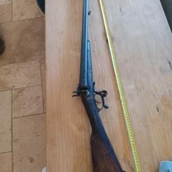 Fusil calibre 10 a broche st Étienne gravé a Orléans