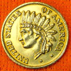 MAGNIFIQUE MONNAIE DE REPRODUCTION DE 1 DOLLAR 1851 POUR GARNIR UN COFFRET AVEC UN DERINGER OU AUTRE