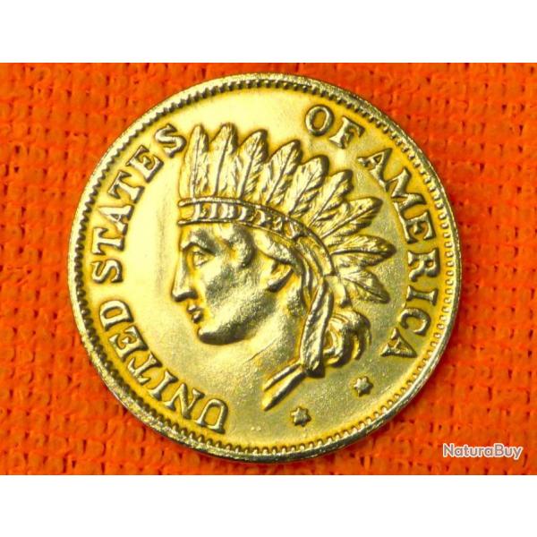 MAGNIFIQUE MONNAIE DE REPRODUCTION DE 1 DOLLAR 1851 POUR GARNIR UN COFFRET AVEC UN DERINGER OU AUTRE