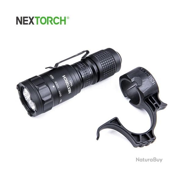 Lampe Torche Tactique Nextorch TA21 SET - 1300 Lumens - lumire rouge - anneau tactique