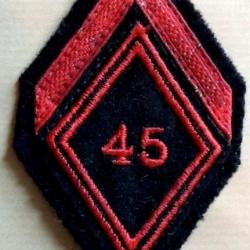 Patch à coudre losange mod 45 45° Régiment du Génie de l'air 1°Classe pour collection ne pas porter.