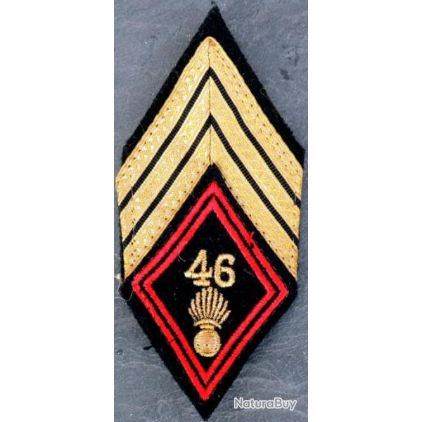 Patch losange mod 45 46 RI Sergent-Chef pour collection ne pas porter.