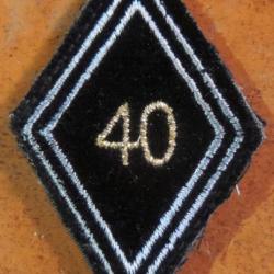 Patch losange mod 45 40° TRANSMISSIONS sous-officier (velours noir) pour collection ne pas porter.