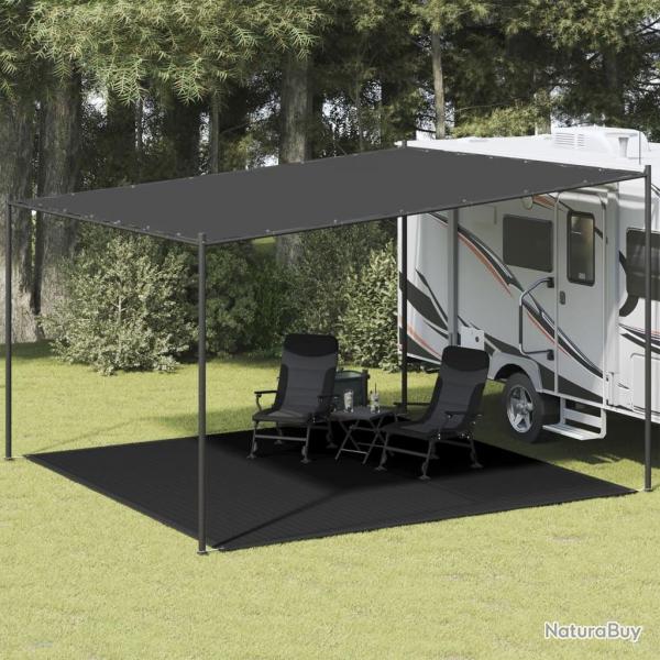 Tapis de tente 400x400 cm Noir PEHD alsavelo