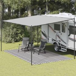 Tapis de tente 300x500 cm anthracite et blanc alsavelo