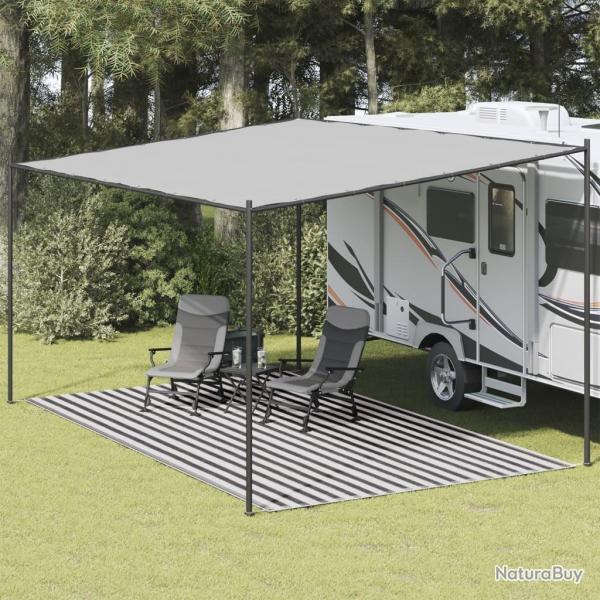Tapis de tente 300x500 cm anthracite et blanc alsavelo