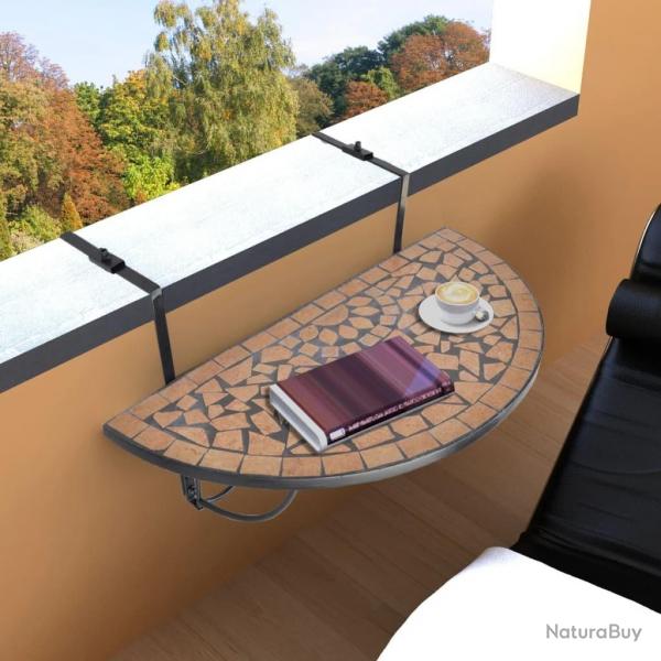 Table suspendue de balcon Terre cuite Mosaque alsavelo