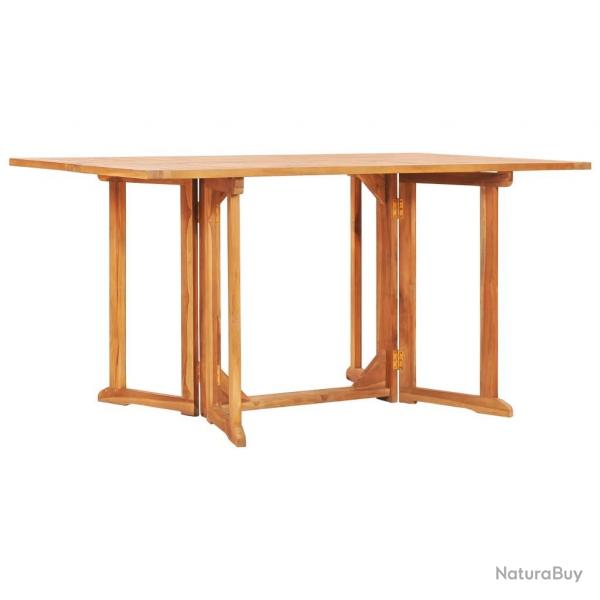 Table pliable de jardin papillon 150x90x75 cm Bois teck solide alsavelo