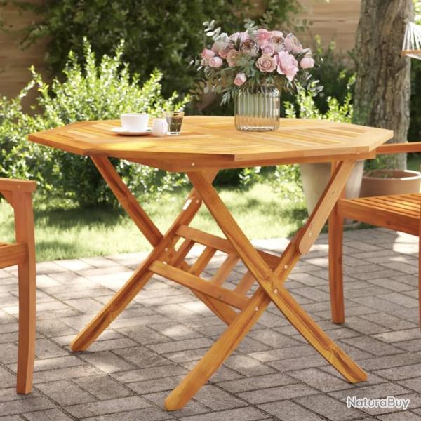 Table pliable de jardin 110x75 cm bois d'acacia solide alsavelo