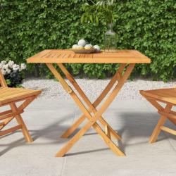 Table pliable de jardin 85x85x76 cm Bois de teck solide alsavelo