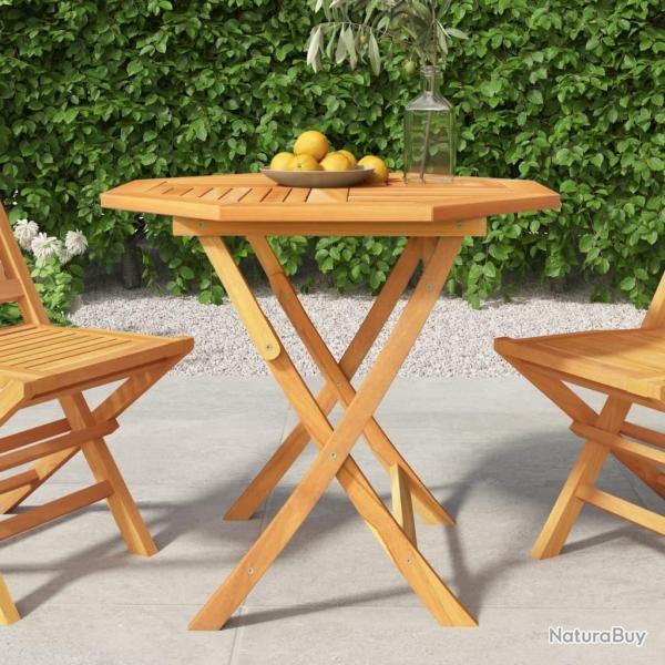Table pliable de jardin 85x85x76 cm Bois de teck solide alsavelo
