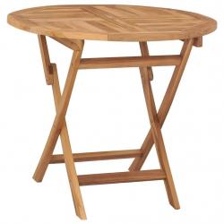 Table pliable de jardin 85x76 cm Bois de teck solide alsavelo