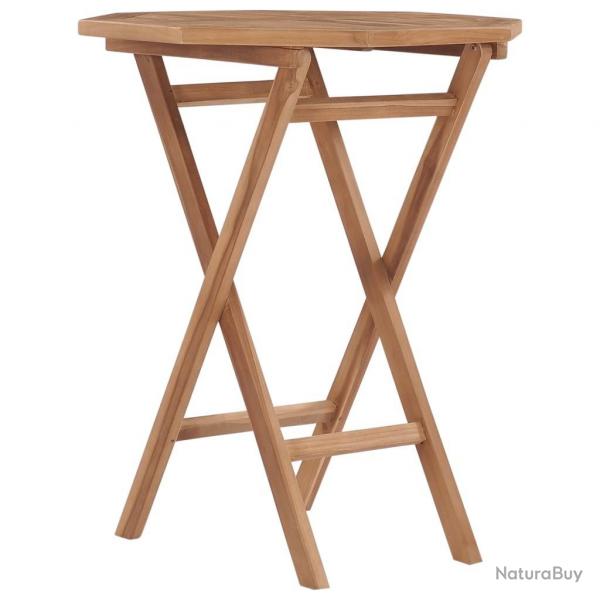 Table pliable de jardin 60x60x75 cm Bois de teck solide alsavelo