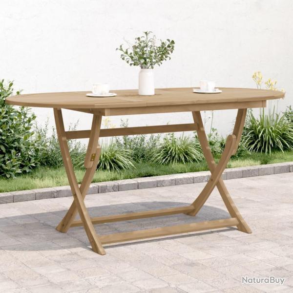 Table pliable de jardin 160x85x75 cm bois d'acacia solide alsavelo