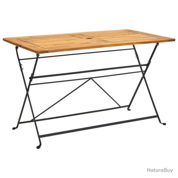Table pliable de jardin 120x70x74 cm Bois d'acacia massif alsavelo