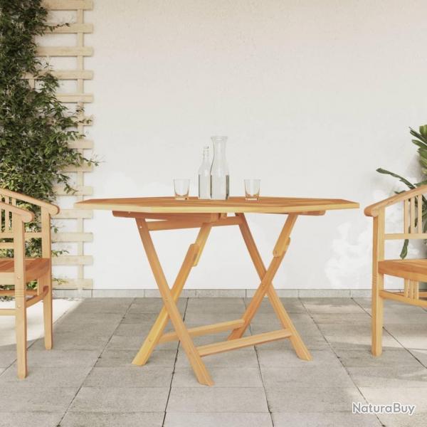 Table pliable de jardin 110x110x75 cm bois massif de teck alsavelo
