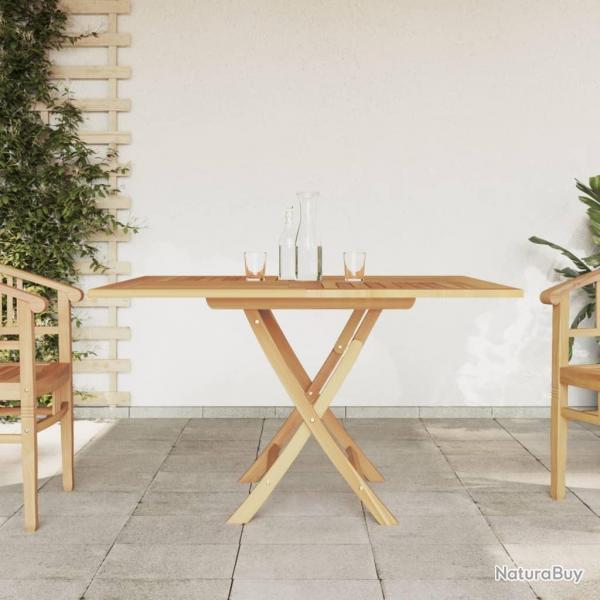 Table pliable de jardin 110x110x75 cm bois massif de teck alsavelo
