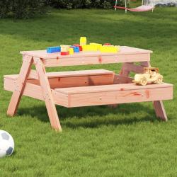 Table de pique-nique pour enfants bois massif de douglas alsavelo
