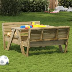 Table de pique-nique pour enfants bois de pin imprégné alsavelo