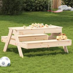 Table de pique-nique avec bac à sable pour enfants pin massif alsavelo