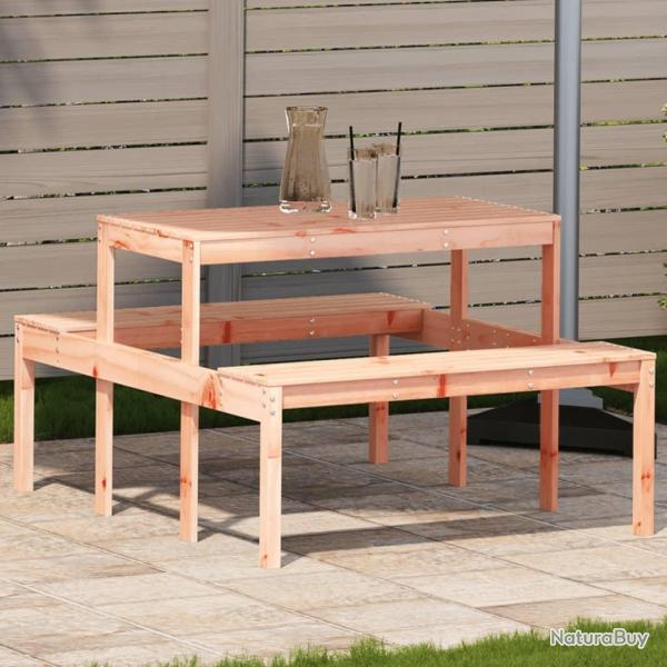 Table de pique-nique 110x134x75 cm bois massif de douglas alsavelo