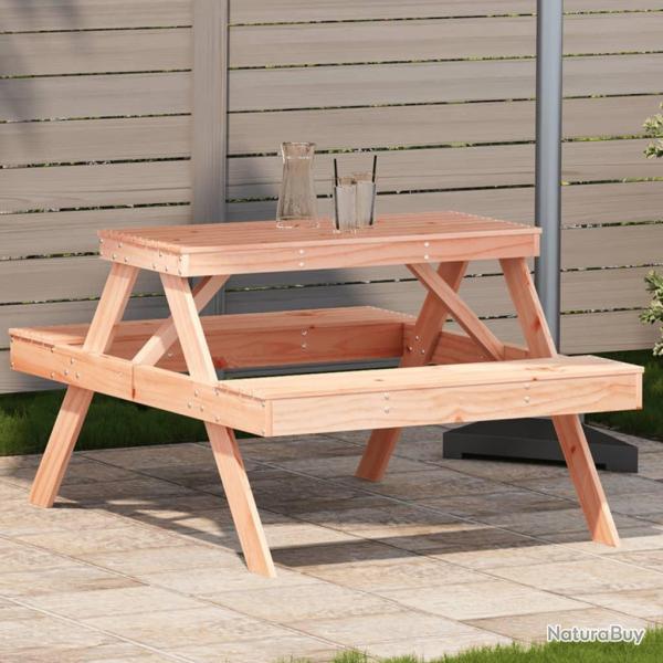 Table de pique-nique 105x134x75 cm bois massif de douglas alsavelo