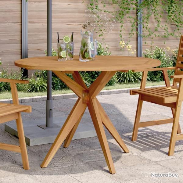 Table de jardin ronde 85x75 cm bois d'acacia solide alsavelo