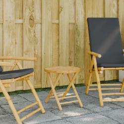 Table de jardin pliable Ø45x45 cm bambou alsavelo