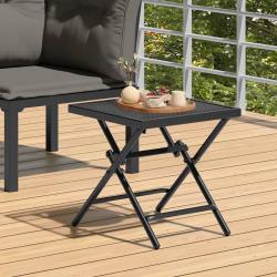 Table de jardin pliable anthracite 38x38x38 cm Treillis d'acier alsavelo