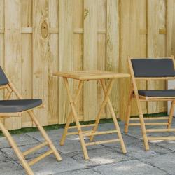 Table de jardin pliable 55x55x75 cm bambou alsavelo