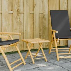 Table de jardin pliable 45x45x45 cm bambou alsavelo