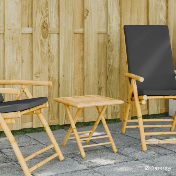 Table de jardin pliable 45x45x45 cm bambou alsavelo