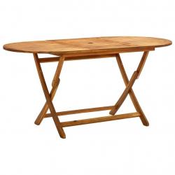 Table de jardin pliable 160x85x75 cm Bois d'acacia massif alsavelo