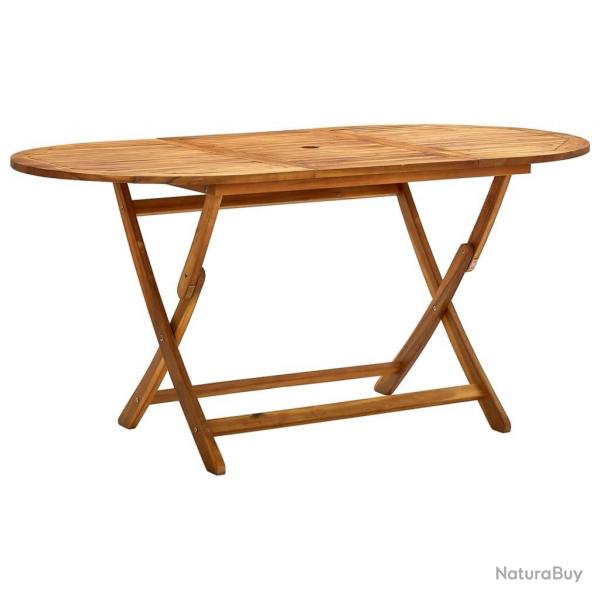Table de jardin pliable 160x85x75 cm Bois d'acacia massif alsavelo