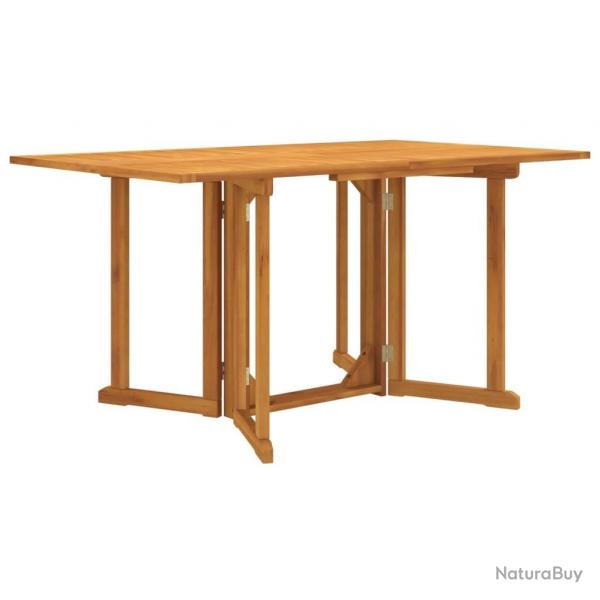 Table de jardin papillon pliante 150x90x75 cm bois massif teck alsavelo