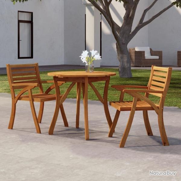 Table de jardin  85 cm Bois d'acacia solide alsavelo