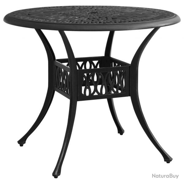 Table de jardin Noir 90x90x74 cm Aluminium coul alsavelo