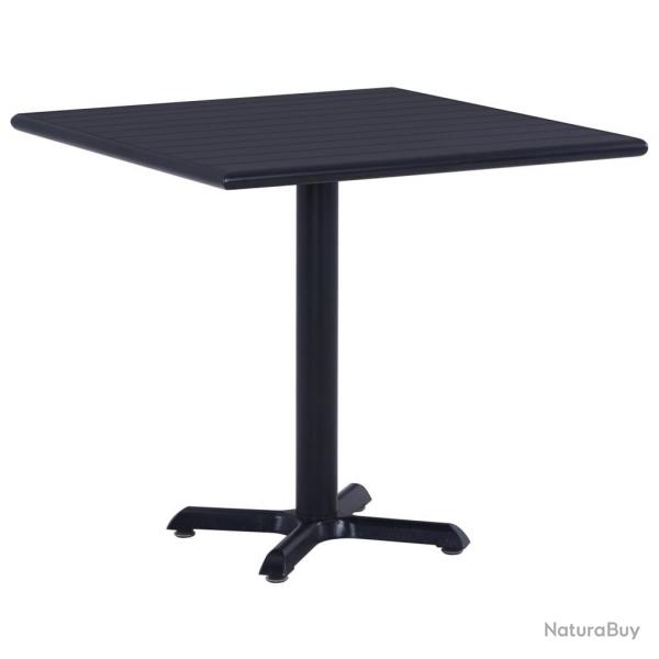 Table de jardin Noir 80x80x75 cm alsavelo